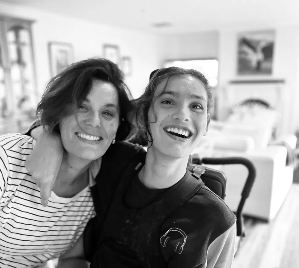 Ash and Ang smiling together at home